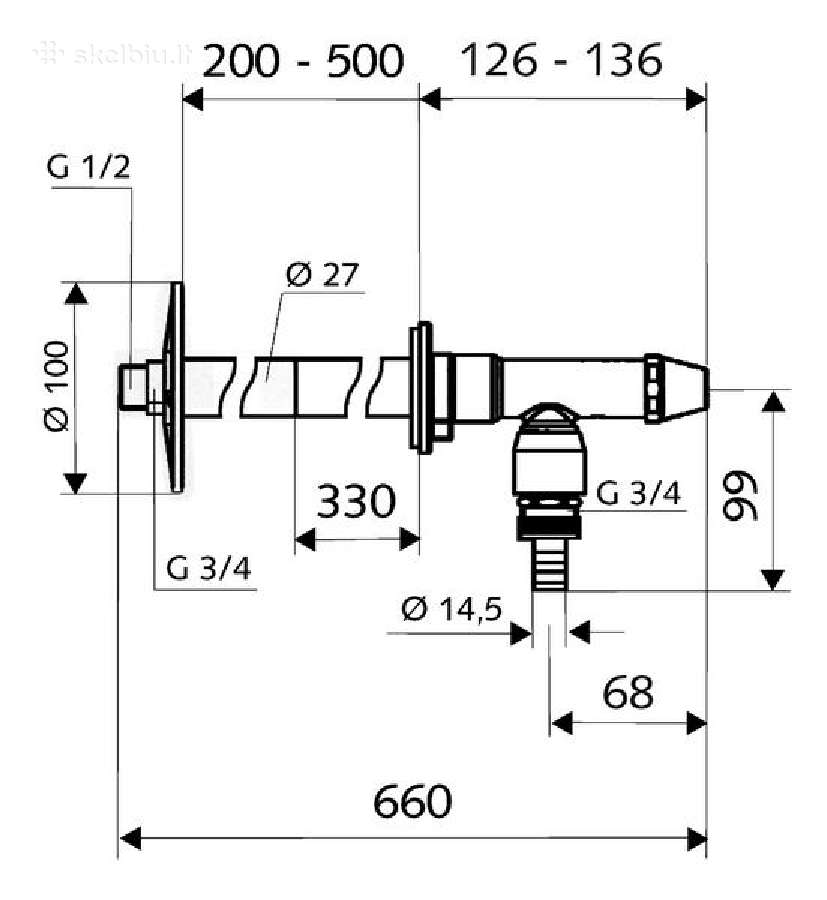 Neužšąlantis sodo kranas Schell Polar II - nuotraukos Nr. 3