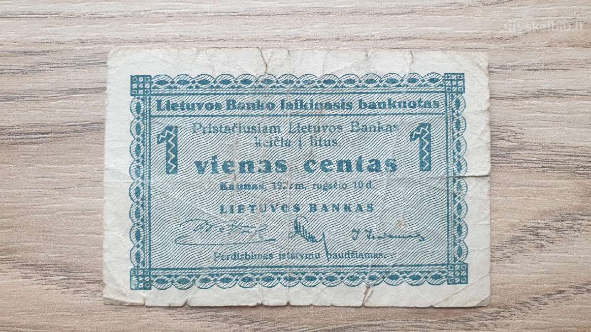 1922 metų 1 laikinasis centas