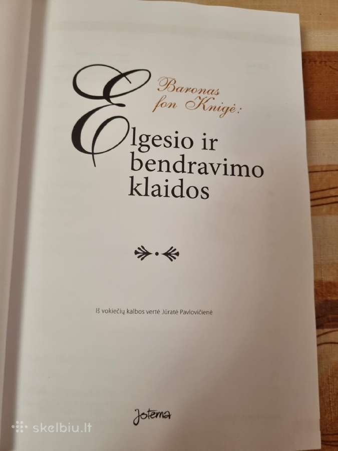 Baronas fon Knigė : elgesio ir bendravimo klaidos - nuotraukos Nr. 2