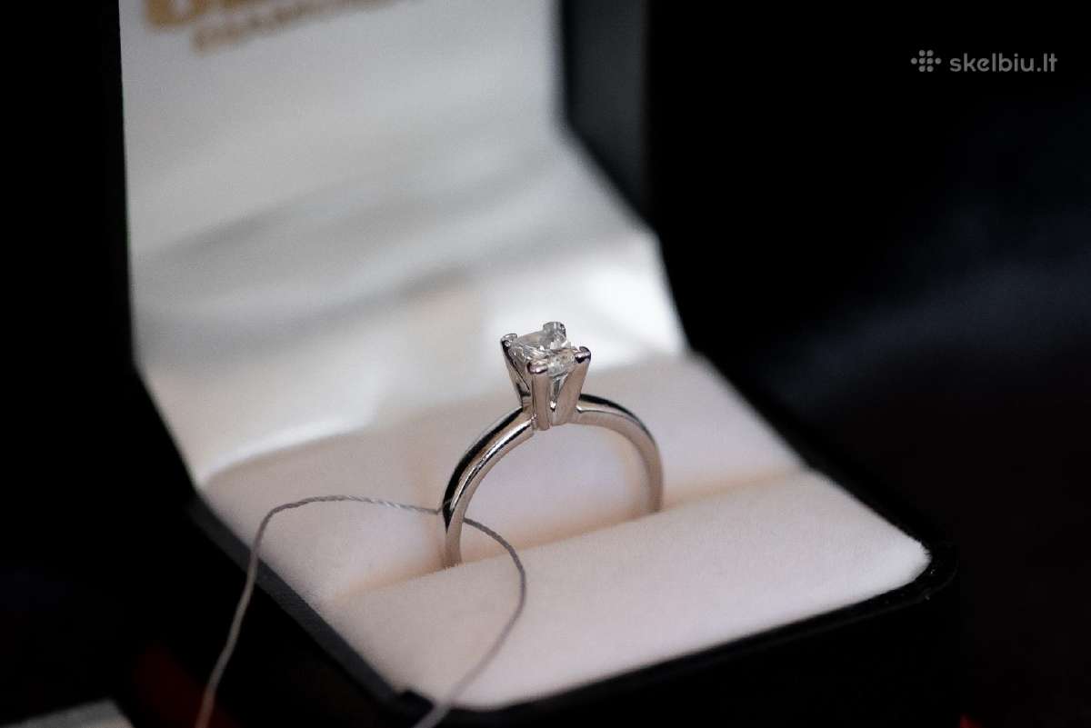Sužadėtuvių žiedas su deimantu 0.75ct. - nuotraukos Nr. 3