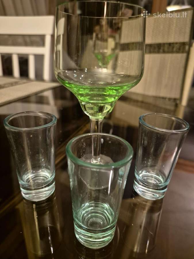 Fužeris vintazinis(spalvotas stiklas).9 vnt. - nuotraukos Nr. 5