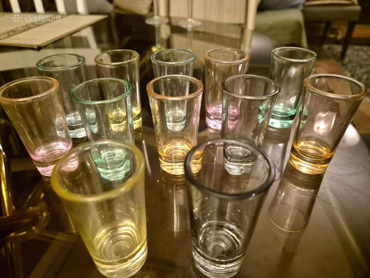 Stikliukas vintazinis (spalvotas stiklas)11vnt.