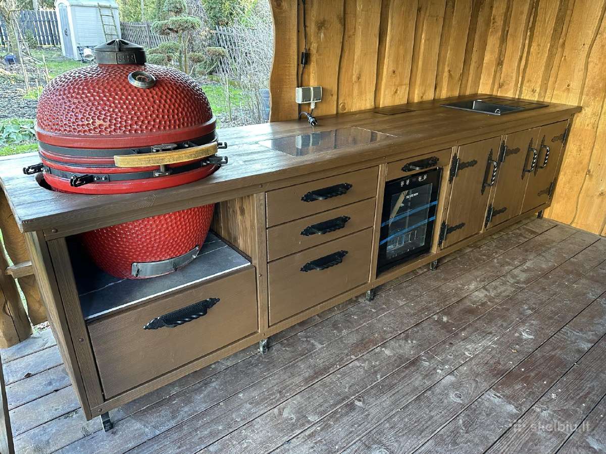 Kamado stalas iš degintos medienos, Kamado griliai - nuotraukos Nr. 17