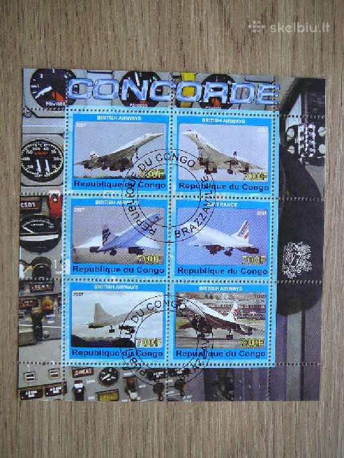 Lektuvai Concorde Kongas 2007 antsp. s028