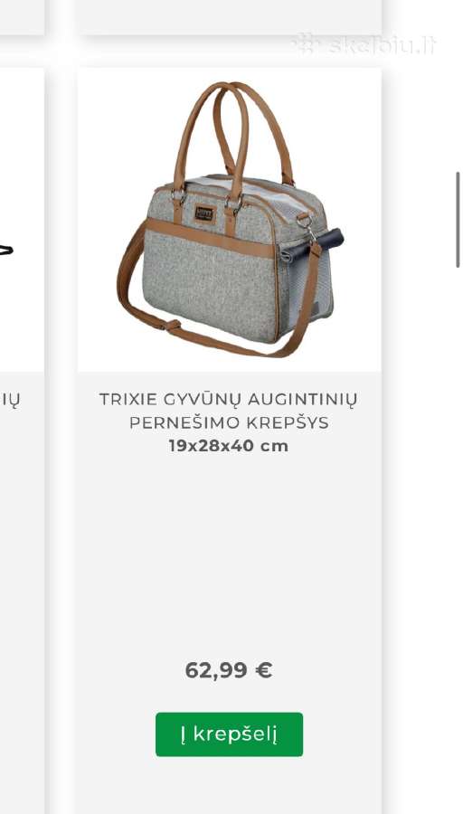 Augintinio transportavimo krepšys - nuotraukos Nr. 4