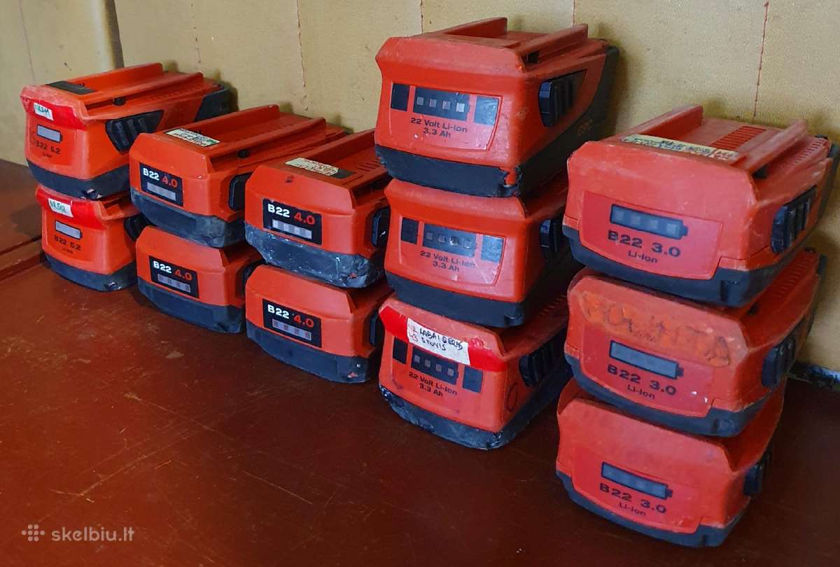 Naudoti Hilti B22/5.2 akumuliatoriai