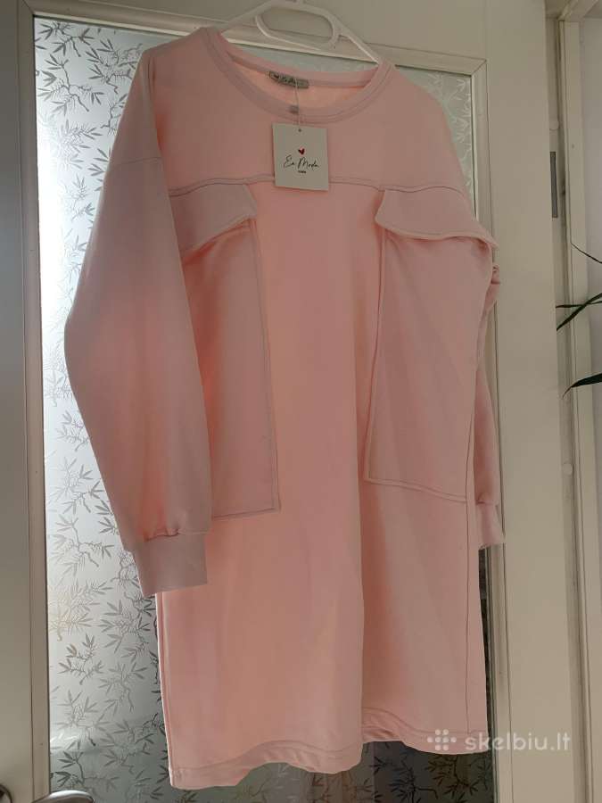 Nauja baby pink trikotažinė duknelė M-l