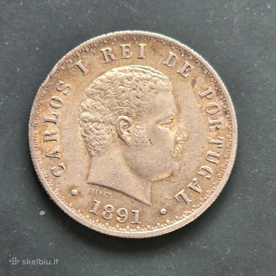 Portugalija 1891 500 Reis Ag917