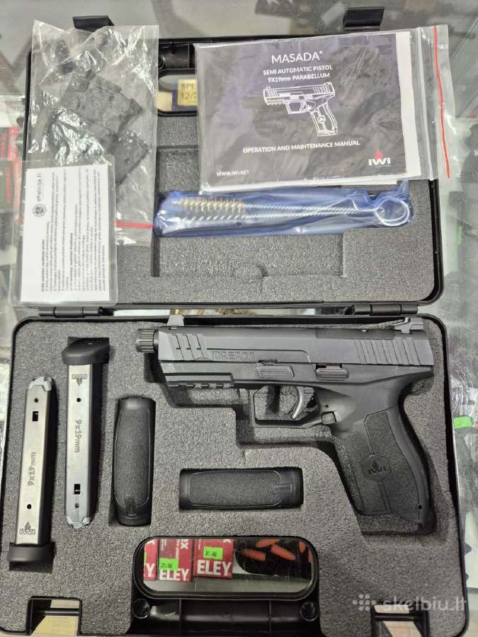 Pistoletas Iwi Masada 9x19 Tactical su sriegiu