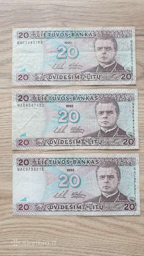 1993 metų 20 litų