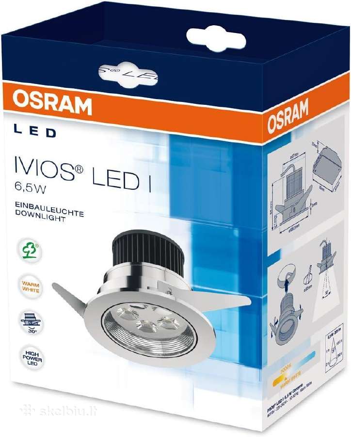 LED įmontuojamas šviestuvas 6,5w Osram Ivios I - nuotraukos Nr. 10