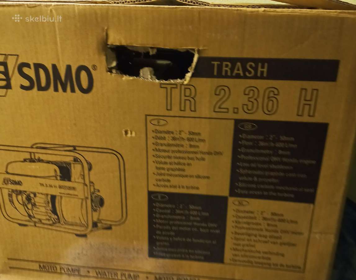 Vandens siurblys Sdmo Tr2,36h, variklis Honda