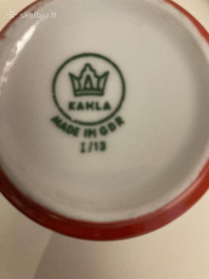 Vokiečių gamyb. porcelianinis servizas juodai kava - nuotraukos Nr. 3
