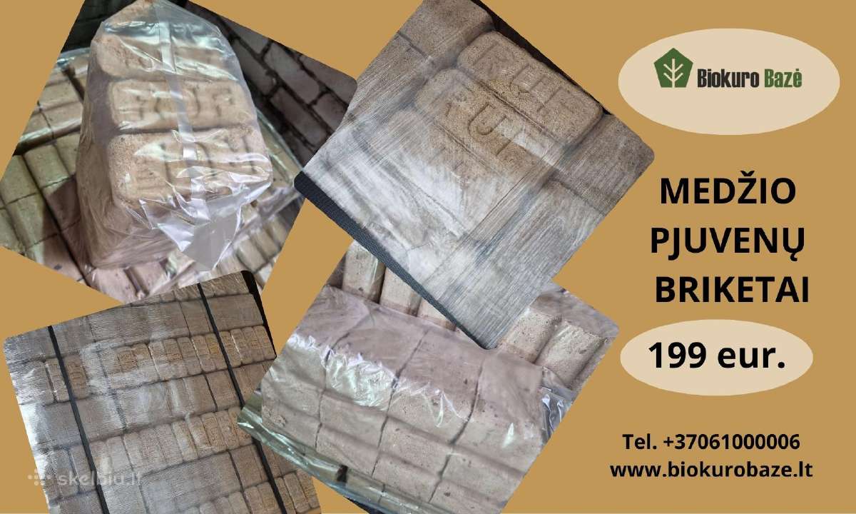 Pjuvenų briketai, Malkos konteineriuose - nuotraukos Nr. 6