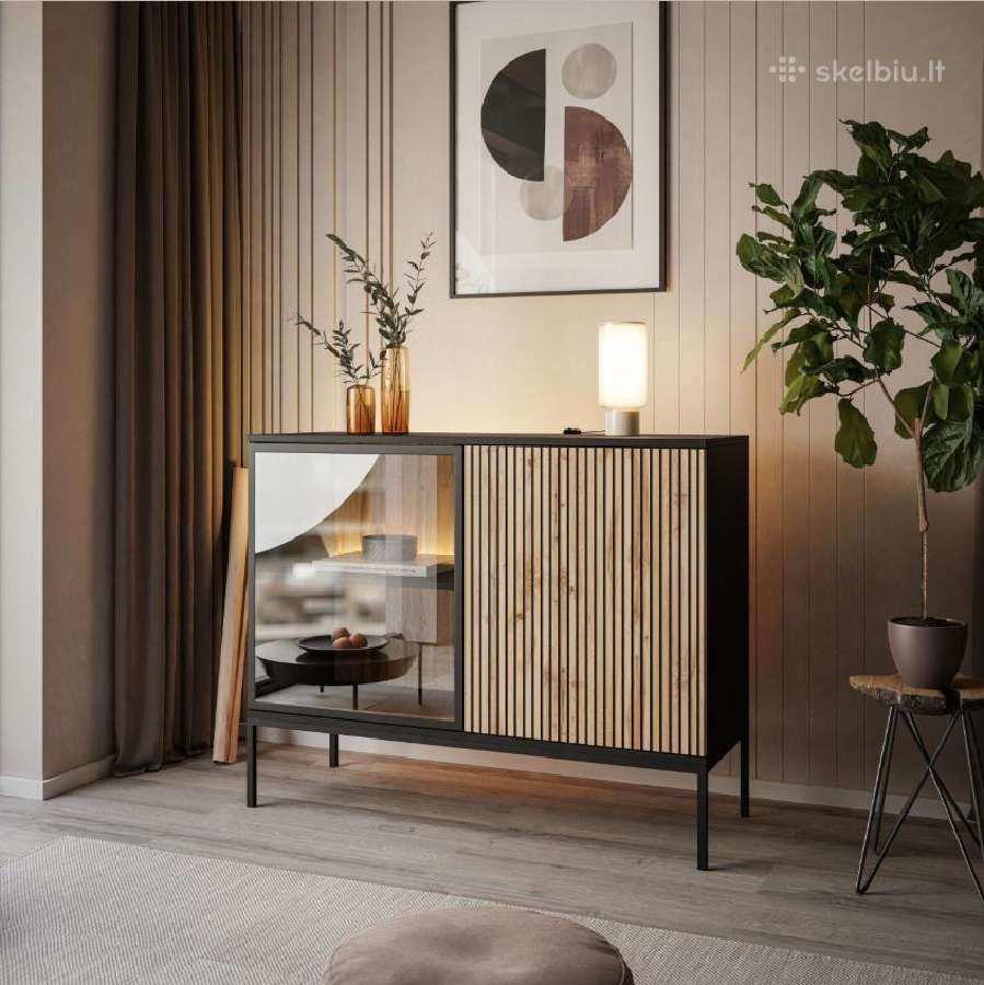 Spintelė su vitrina Seto su LED
