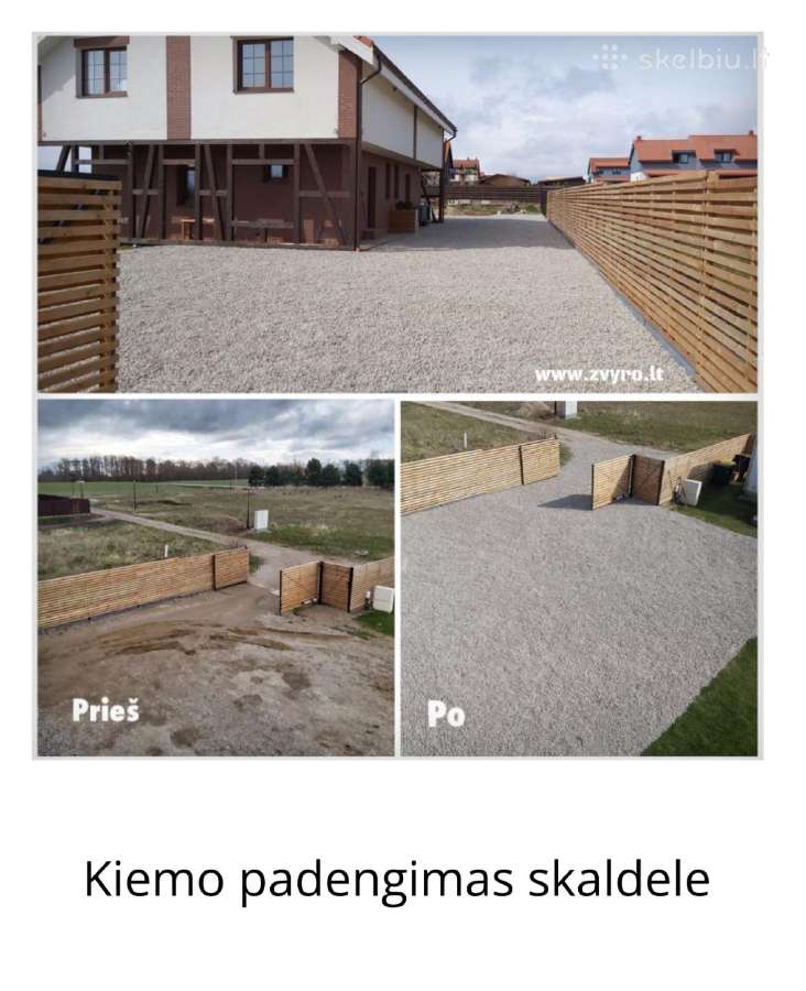 Žvyro ir kitų medžiagų pristatymas Klaipėdos raj. - nuotraukos Nr. 16