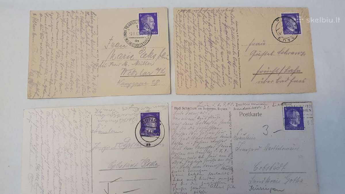 Senos atvirutės. Vokietija 4 vnt.