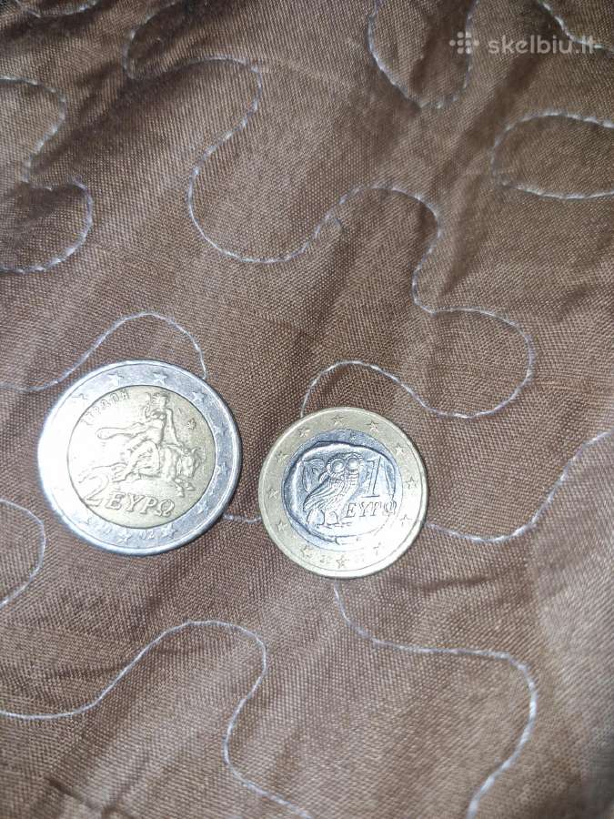 1ir 2eurų monetos su S raide
