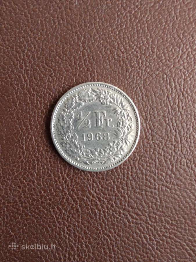 Šveicarija 1/2 franc 1968 - nuotraukos Nr. 2