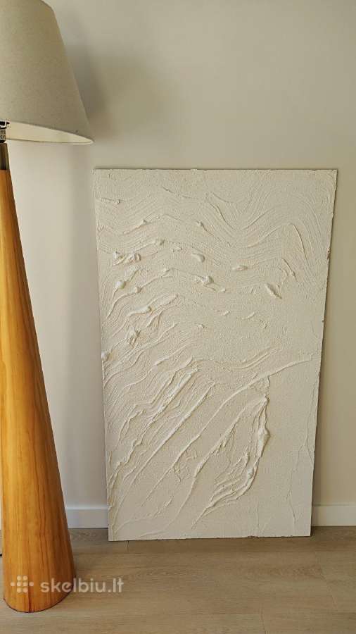 Balto molio paveikslų duetas 123x69 cm; 123x33 cm - nuotraukos Nr. 4