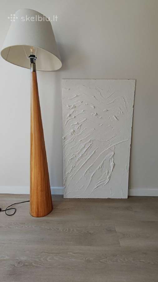 Balto molio paveikslų duetas 123x69 cm; 123x33 cm - nuotraukos Nr. 5