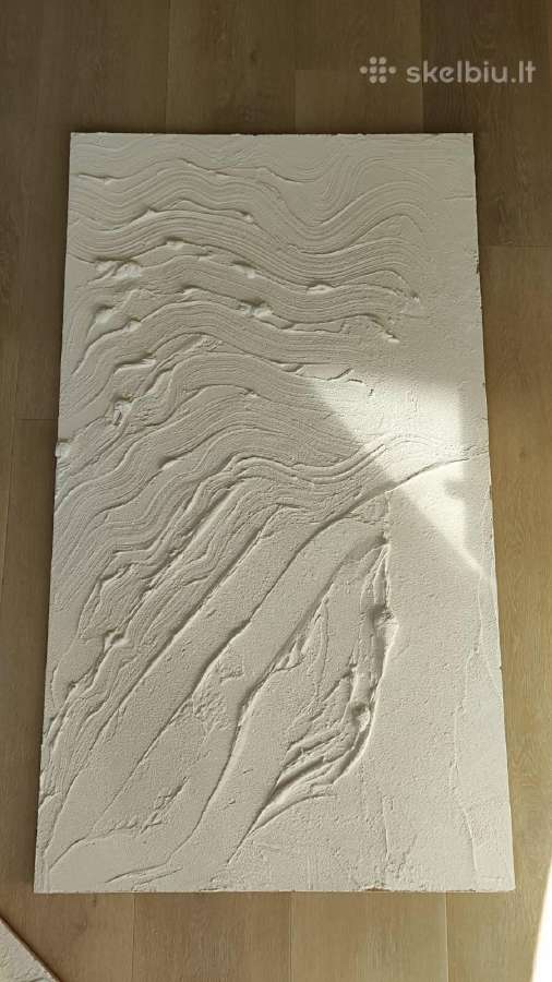 Balto molio paveikslų duetas 123x69 cm; 123x33 cm - nuotraukos Nr. 18