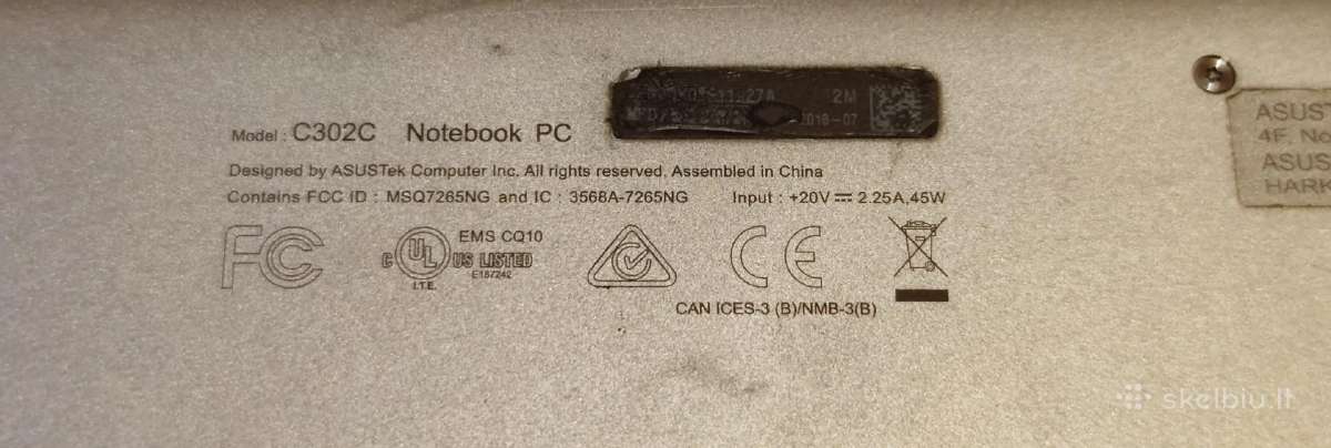 Asus Notebook C302c - nuotraukos Nr. 3