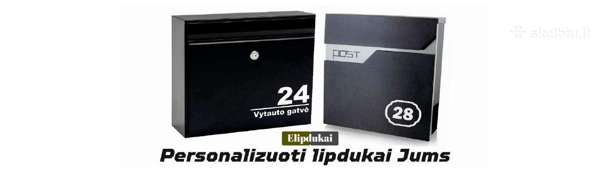 Lipdukai pašto dėžutėms, konteineriams