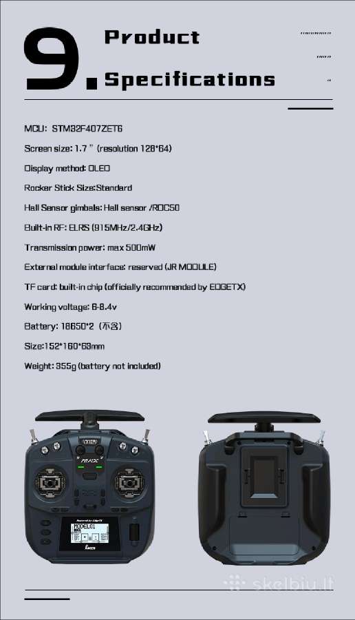 Nauji Jumperrc T12 Max Elrs 500mw valdymo pultai - nuotraukos Nr. 16