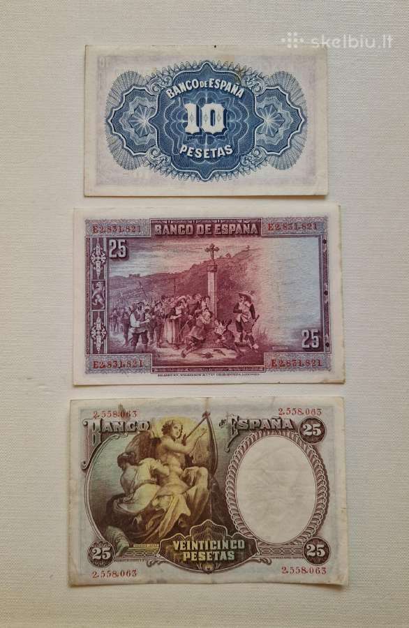 10 25 25 pesetas Ispanija tarpukaris - nuotraukos Nr. 2