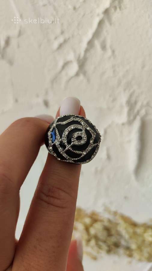 Išskirtinis žiedas su Swarovski kristalais - nuotraukos Nr. 4