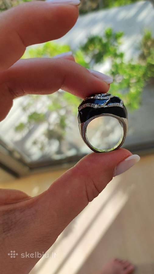 Išskirtinis žiedas su Swarovski kristalais - nuotraukos Nr. 5