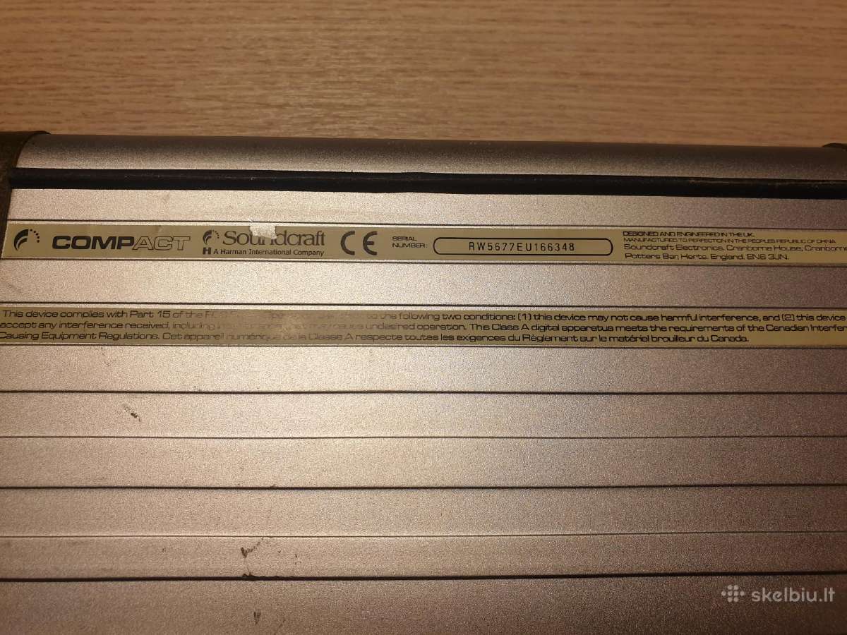 Mikšeriai Soundcraft compact 4 ir Sony Mx-dj9000 - nuotraukos Nr. 4