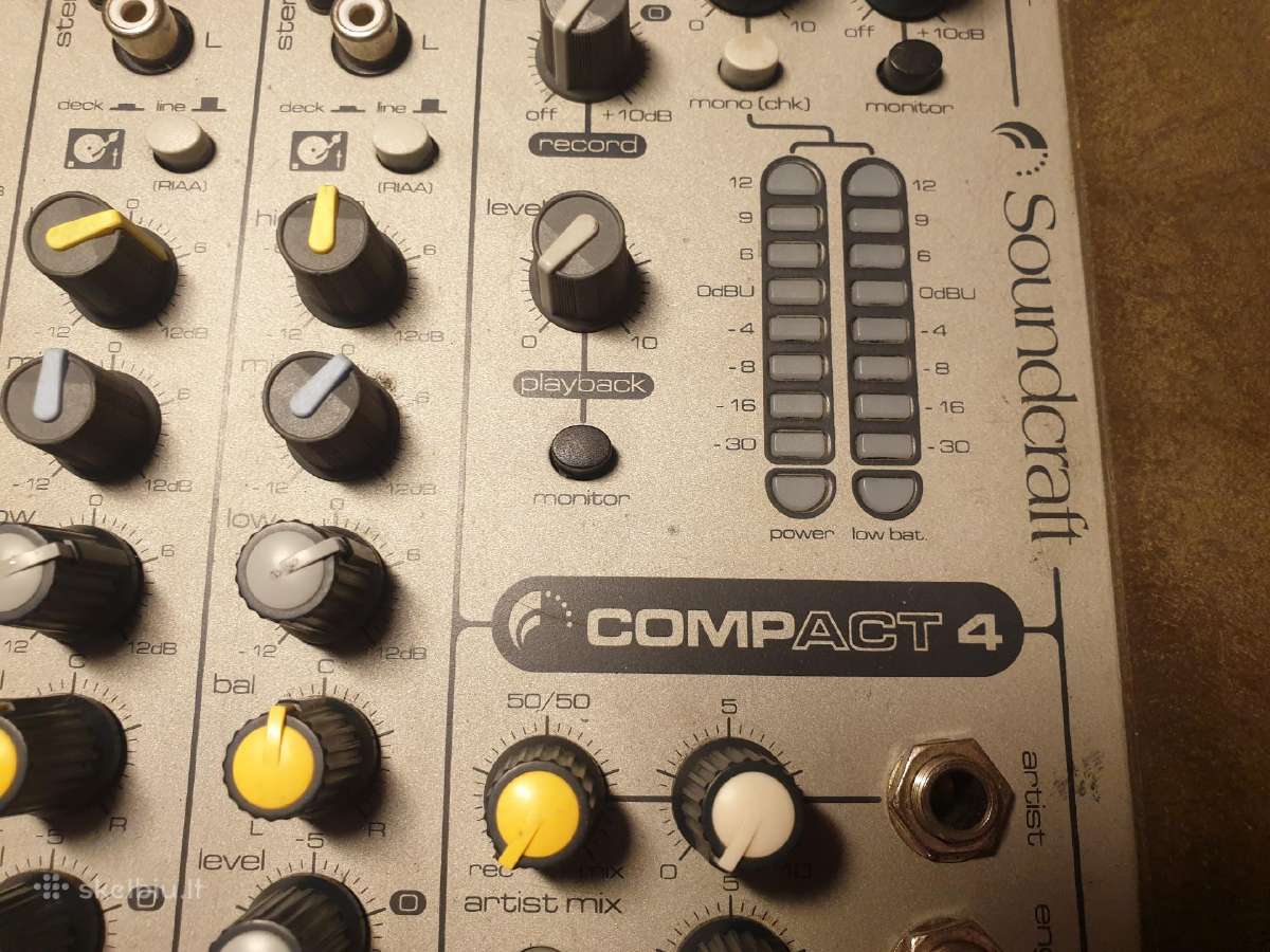 Mikšeriai Soundcraft compact 4 ir Sony Mx-dj9000 - nuotraukos Nr. 6