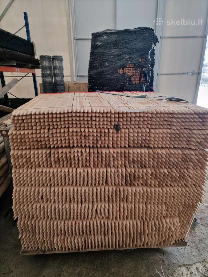 Geodeziniai kuoliukai smailinti dažyti pok.25 vnt - nuotraukos Nr. 4