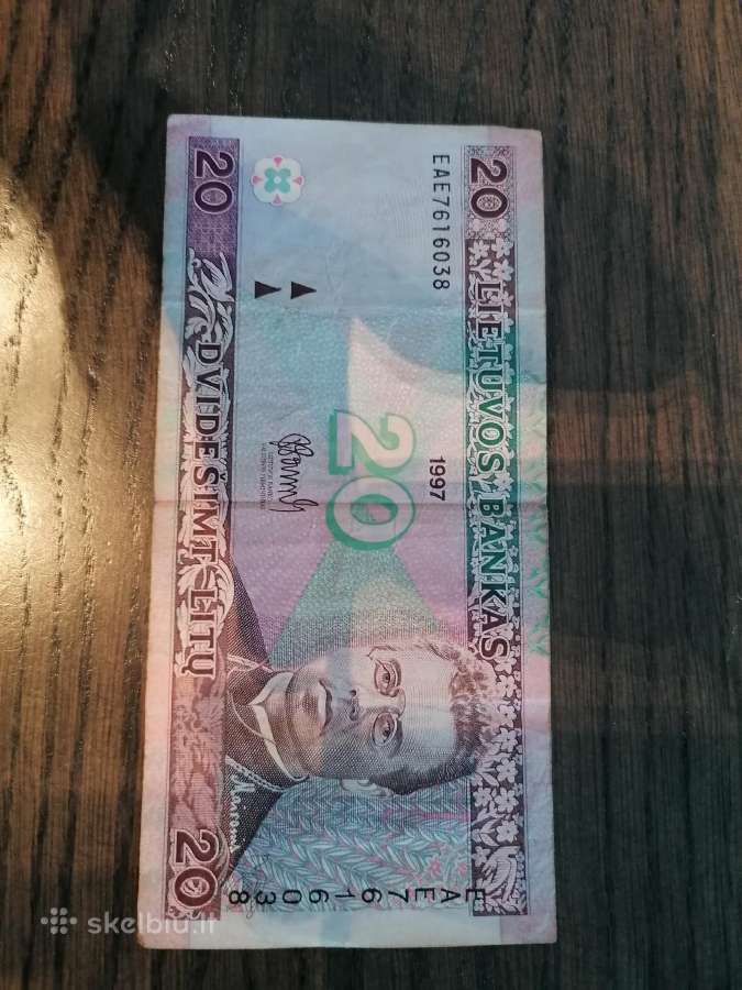 20 litų 1997 metu banknotas