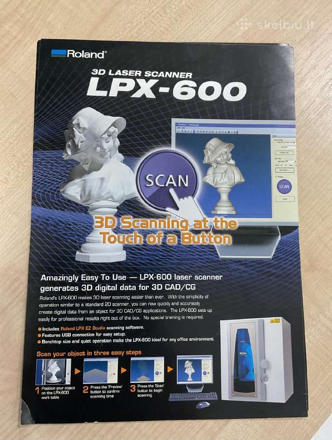 Lazerinis skaneris Roland 3D Picza Lpx-600 - nuotraukos Nr. 7