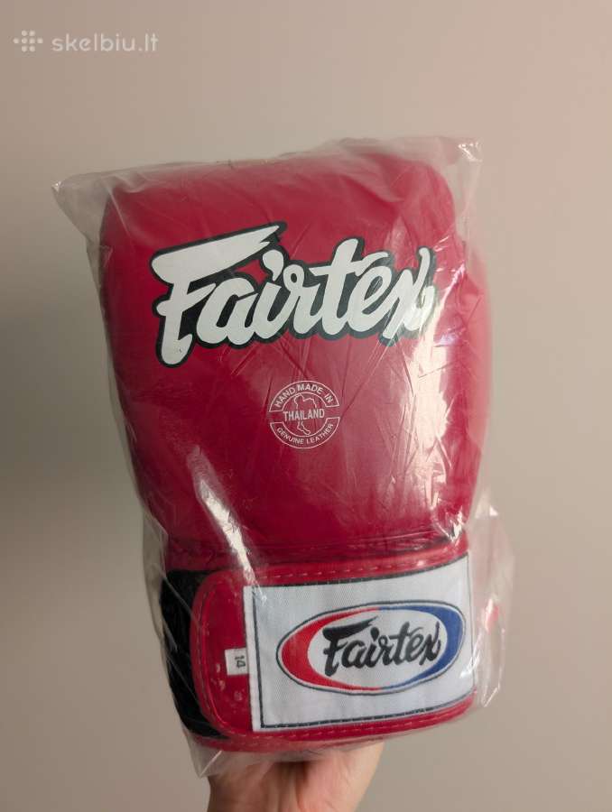 Fairtex Muay Thai Boxing raudonos pirštinės 14oz - nuotraukos Nr. 2