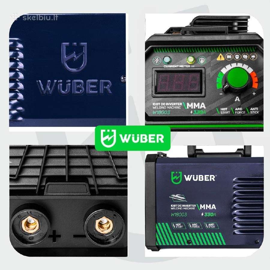 Inverterinis suvirinimo aparatas Mma 330a Wuber - nuotraukos Nr. 9