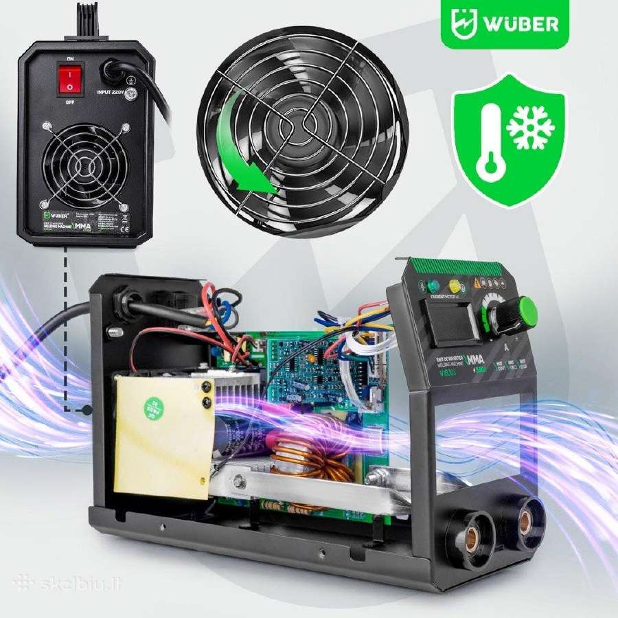 Inverterinis suvirinimo aparatas Mma 330a Wuber - nuotraukos Nr. 12