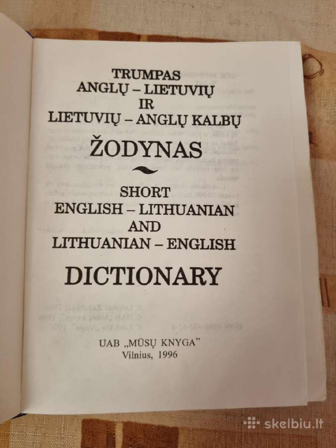 Trumpas anglų - lietuvių kalbų žodynas - nuotraukos Nr. 2