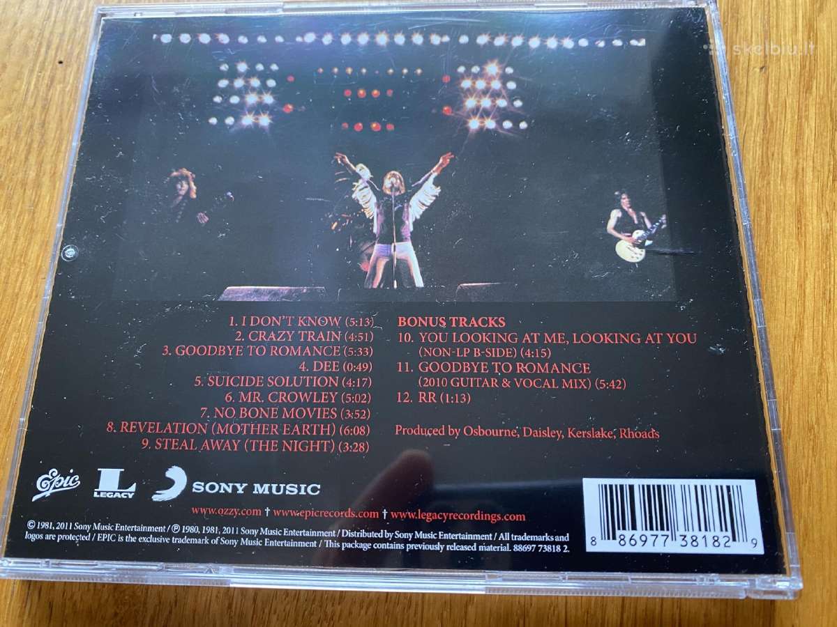 Originalus Ozzy Osbourne –" Blizzard Of Ozz " CD - nuotraukos Nr. 2