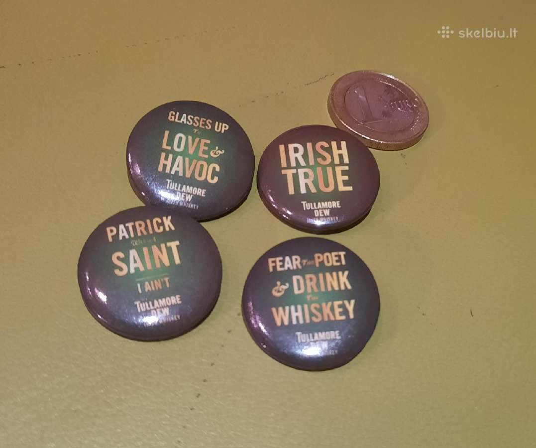 Metaliniai ženkliukai 4vnt. Tullamore Dew