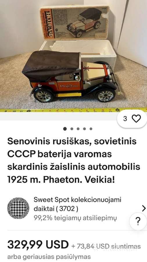 Vintažinis,kolekcinis automobilio modelis - nuotraukos Nr. 15