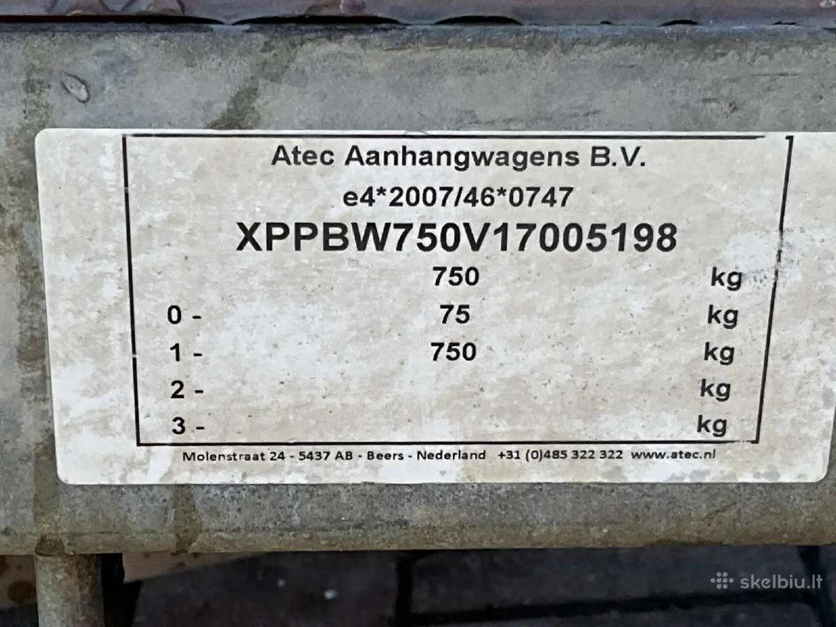 Parduodama rimta 2014 Atec Eo1300 priekaba - nuotraukos Nr. 9