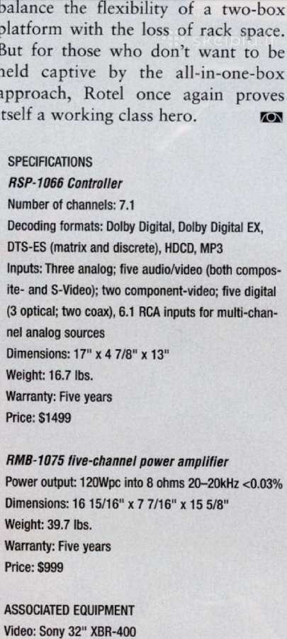 Rotel rsp-1066, rmb-1075 - nuotraukos Nr. 7