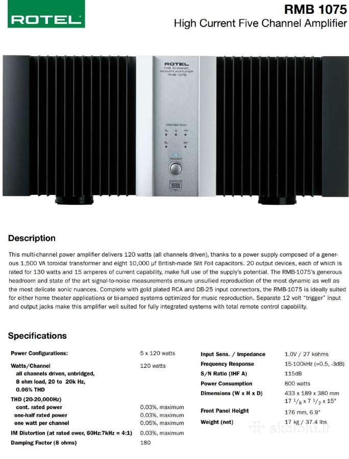 Rotel rsp-1066, rmb-1075 - nuotraukos Nr. 6