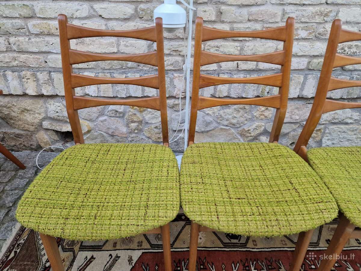 Vintaźinės mid century bukmedžio kėdės - nuotraukos Nr. 10