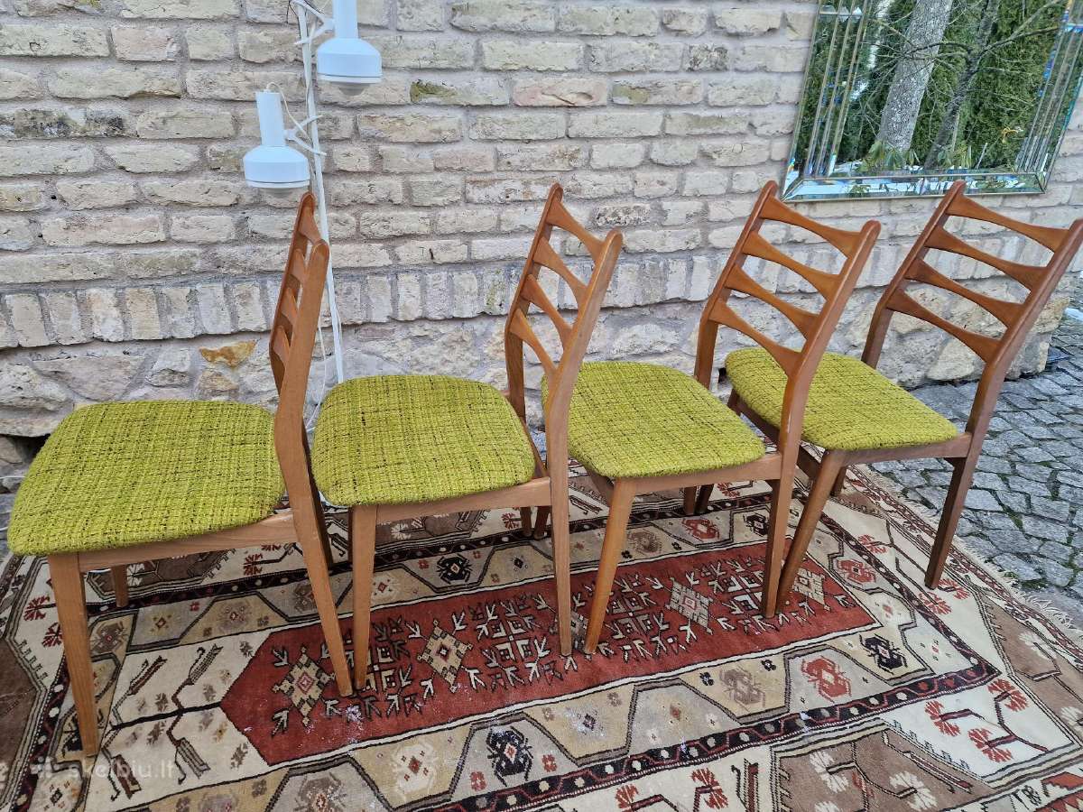 Vintaźinės mid century bukmedžio kėdės - nuotraukos Nr. 18