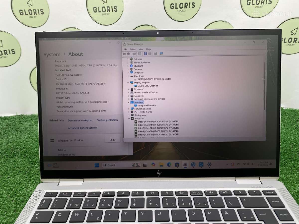 Hp Elitebook x360 1040 G7 16ram 256ssd i7-10610u - nuotraukos Nr. 3